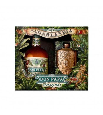 RUM DON PAPA BAROKO CL 70 + FIASCHE GIFT